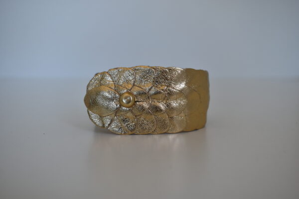 Snake Bracelet in Gold leather